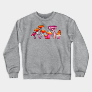 Lesbian pride flag mushrooms Crewneck Sweatshirt